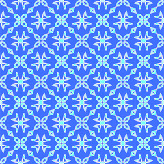 Geometric vector pattern with Aquamarine and blue colors. abstract ornament for wallpapers and backgrounds.