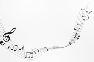  musical theme illustration on white background