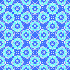 Geometric vector pattern with Aquamarine and blue colors. abstract ornament for wallpapers and backgrounds.