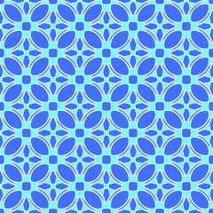 Geometric vector pattern with Aquamarine and blue colors. abstract ornament for wallpapers and backgrounds.