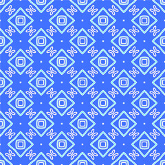 Geometric vector pattern with Aquamarine and blue colors. abstract ornament for wallpapers and backgrounds.