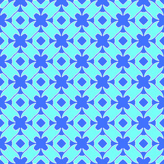 Geometric vector pattern with Aquamarine and blue colors. abstract ornament for wallpapers and backgrounds.