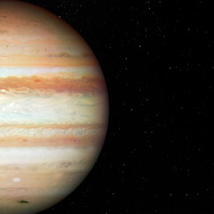 planet jupiter in the space