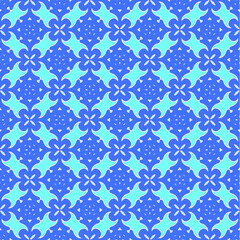 Geometric vector pattern with Aquamarine and blue colors. abstract ornament for wallpapers and backgrounds.