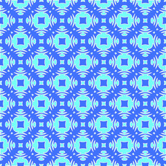 Geometric vector pattern with Aquamarine and blue colors. abstract ornament for wallpapers and backgrounds.