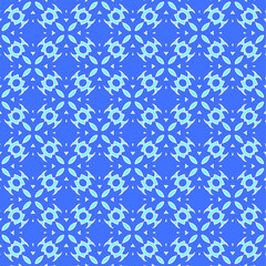 Geometric vector pattern with Aquamarine and blue colors. abstract ornament for wallpapers and backgrounds.