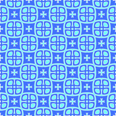 Geometric vector pattern with Aquamarine and blue colors. abstract ornament for wallpapers and backgrounds.