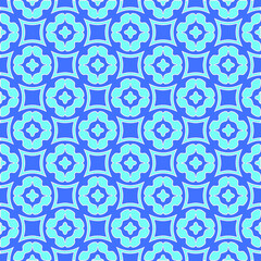 Geometric vector pattern with Aquamarine and blue colors. abstract ornament for wallpapers and backgrounds.