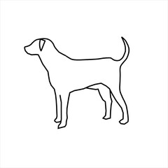 Vector design of a sketch of a dog