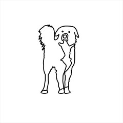 image of a standing dog. pet dog