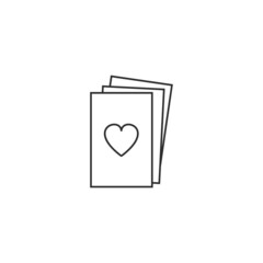 Valentine card icon