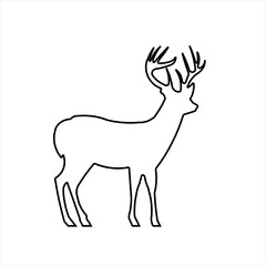 Vector design sketch of a deer