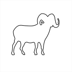 Vector design of a sketch of a bull