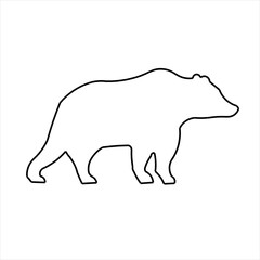 Vector design of a sketch of a bear