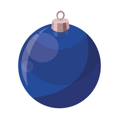Christmas blue ball symbol of 2022. New year, year of the tiger, water sign ro Chinese calendar. Vector for postcards, banners, booklets and leaflets design.