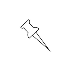Push pin thin line icon