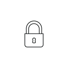 Padlock thin line icon