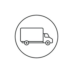 Delivery truck icon editable thin line