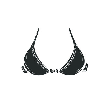 recommend clip art: Female Bra Icon Silhouette Illustration. Sexy Underwear Vector Graphic Pictogram Symbol Clip Art. Doodle Sketch Black Sign.