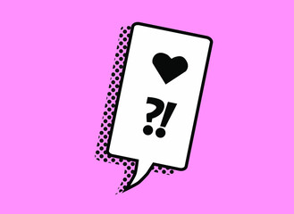 Comic chat cloud element  on the pink background 