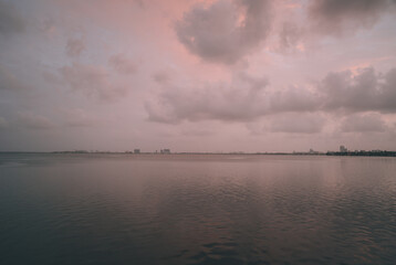 sunrise over the sea clouds Miami Florida 