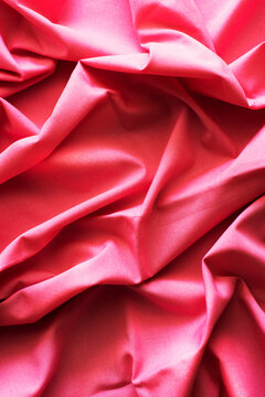 Wrinkled pink textile