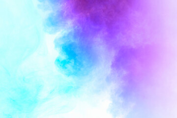 Colorful smoke against white background