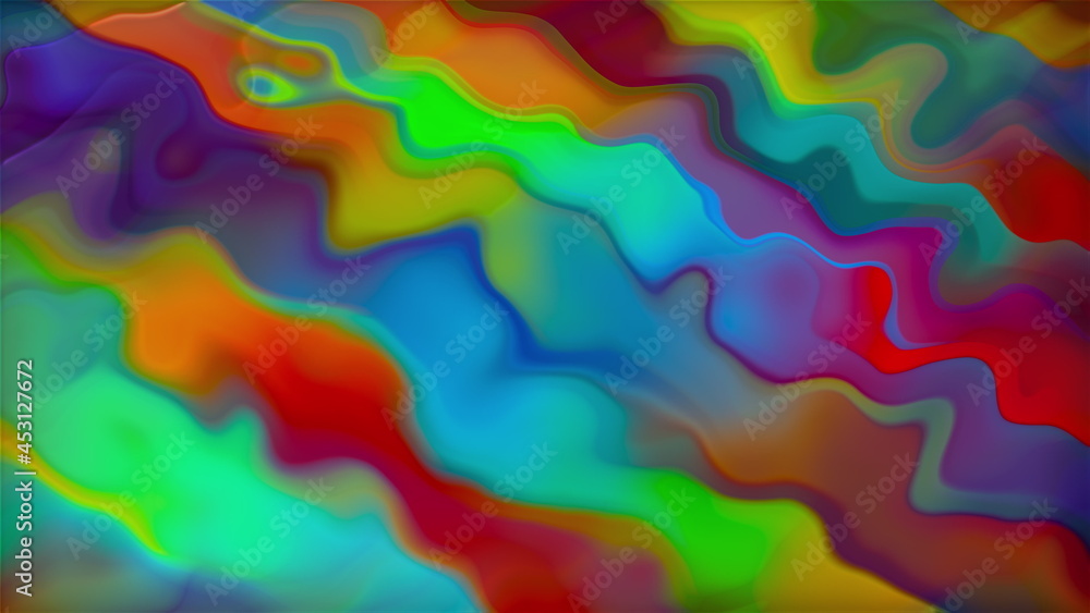 Poster computer generated modern abstract backdrop. 3d rendering turbulence waving surface