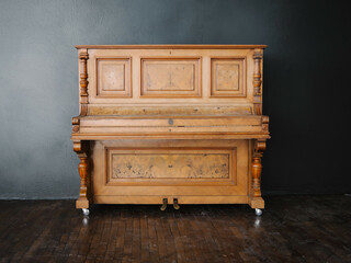 woman sitting on chair near piano musical instrument interior posing © SHOTPRIME STUDIO