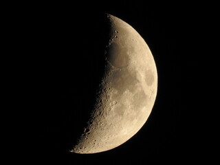 moon in the night in mediterranean 