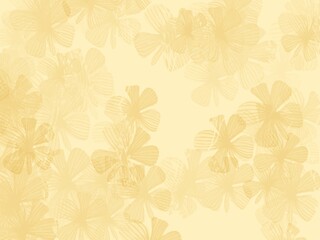 Color textured background with drawn pattern of flowers and artistic concept yellow