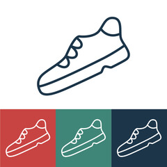 Color vector icon with sneaker