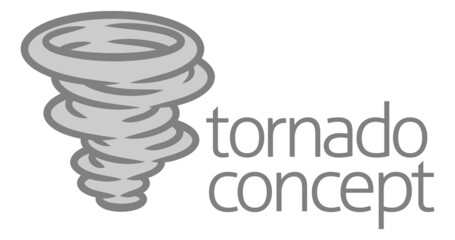 Tornado Twister Hurricane or Cyclone Icon Concept