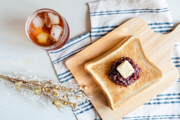 あんバタートースト