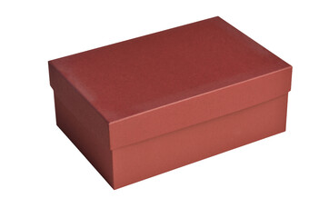 red gift box cut out on white background
