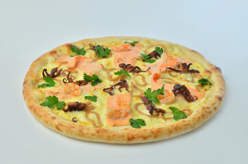 pizza with seafood