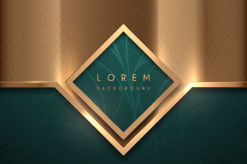 Gold and green luxury background
