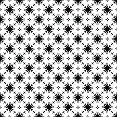 Black and white surface pattern texture. Bw ornamental graphic design. Mosaic ornaments. Pattern template. Vector illustration.