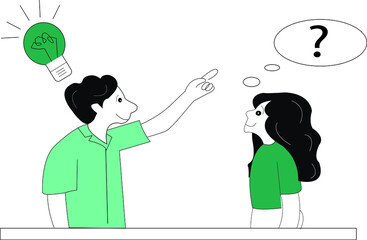 2d illustration Creativity idea concept