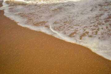 Ocean-Sea Waves Beach Sand Landscape Background