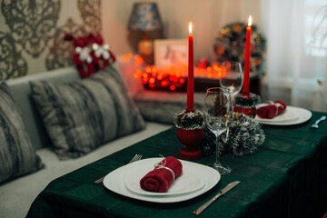 christmas cake with candles