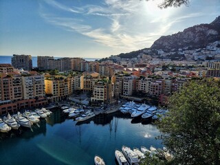 Fototapeta na wymiar View of the residential areas in Monaco, Europe