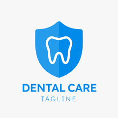 Dental Care Logo Vector Template. Modern style and clean design. This design can be used in dentist clinic and dental products.