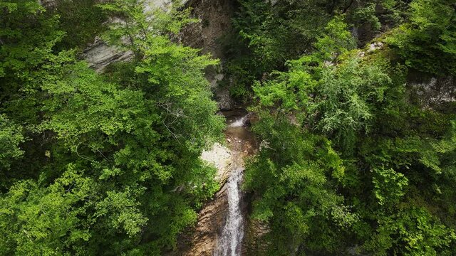 Mountain River in Narrow Canyon