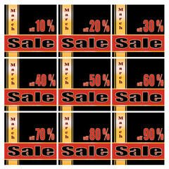 Sale and discount labels. Vector illustration. 