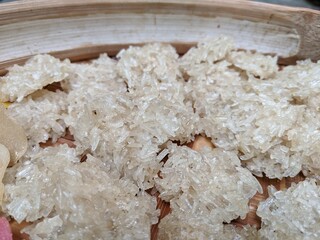 Rengginang mentah or glutinous rice crackers, indonesian traditional snacks