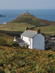 cape cornwall in penwith england uk 