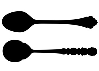 Tea spoons. Vector image.