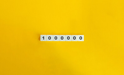 One Million Number on Block Letters. Minimal aesthetics.