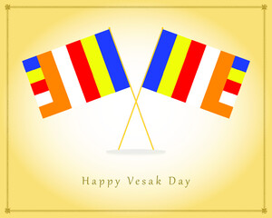 Sri Lanka Buddhist Flag Happy Vesak Day